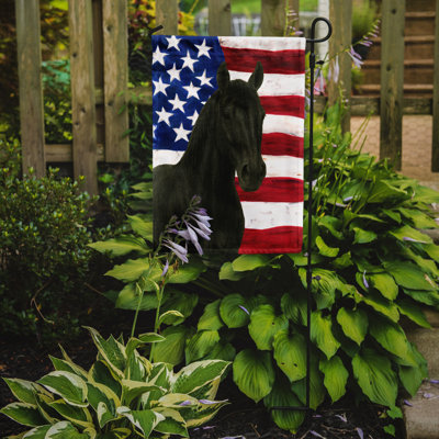 Drapeau du jardin noir Quarter Horse