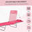 Outsunny Folding Chaise Lounge Chair, Pool Sun Tanning Chair With Reclining Back, Breathable Mesh Seat, And Headrest For Beach, Yard, Patio, Pink