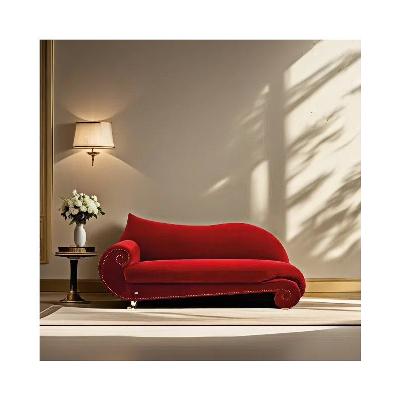 Chaise longue élégante paresseuse rétro, Orienté à gauche (vu de face)