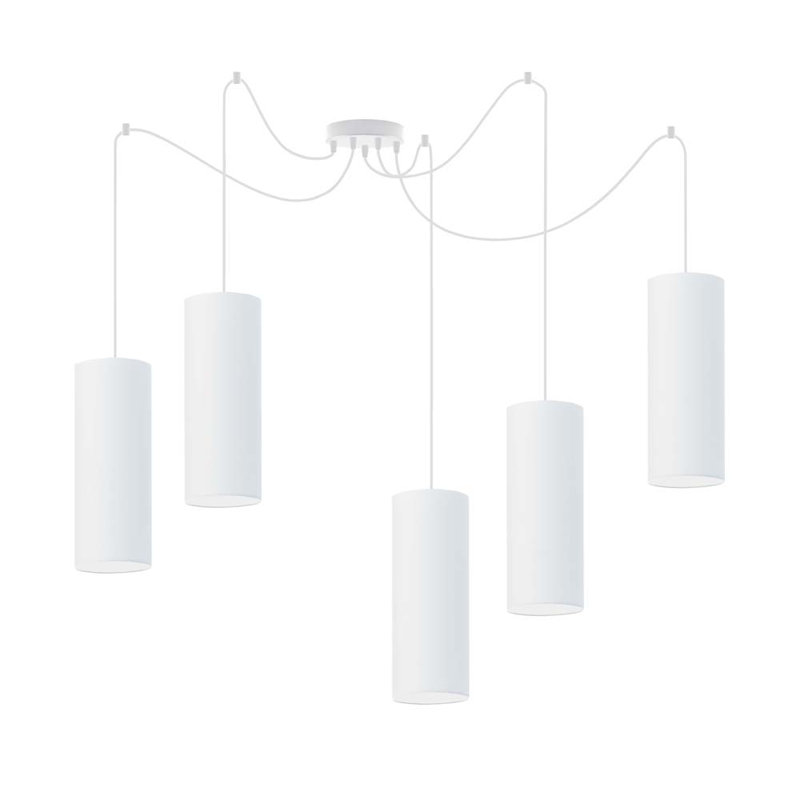 Carsten 5 - Light Cluster Pendant, White, White