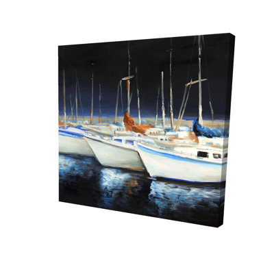 Fishing Boats at the Marina - Contemporary Canvas Home Decor