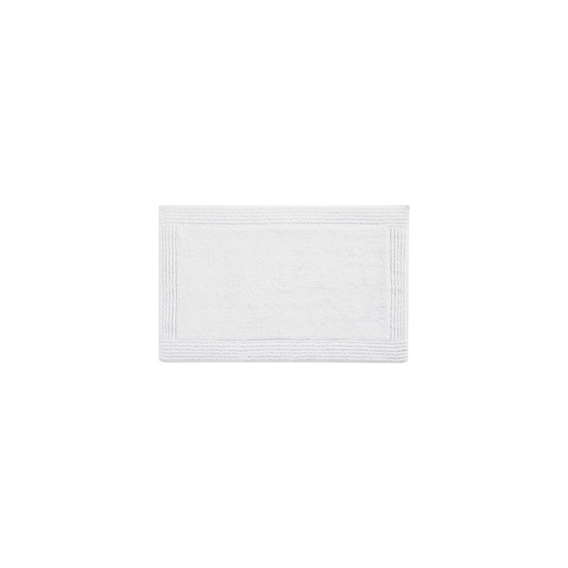 3000GSM Reversible Cotton Tufted Bath Mat -, White, Single - 34" L x 21" W