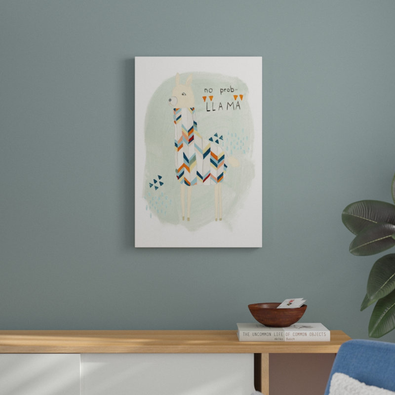 Llama Squad I by June Erica Vess - Painting on Canvas, Wrapped Canvas, 76cm H x 51cm W