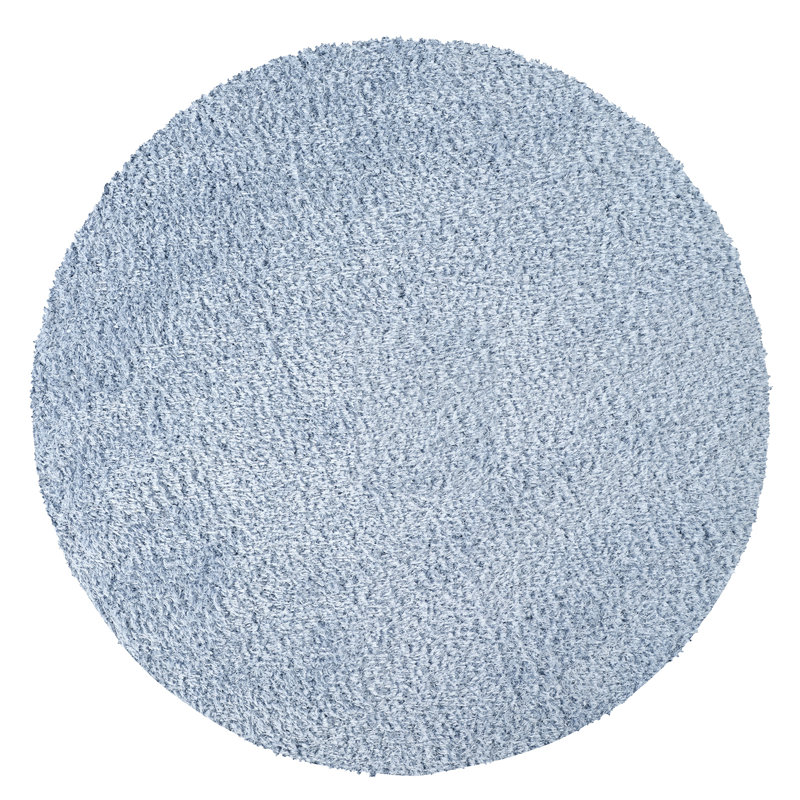 Marquiesha Solid Colour Denim Area Rug, Round 120cm