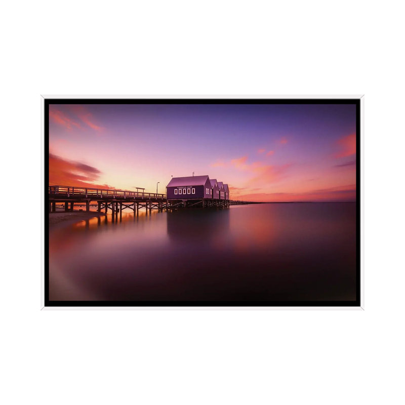 Busselton Sunset by Despird Zhang - Floater Frame Print on Canvas