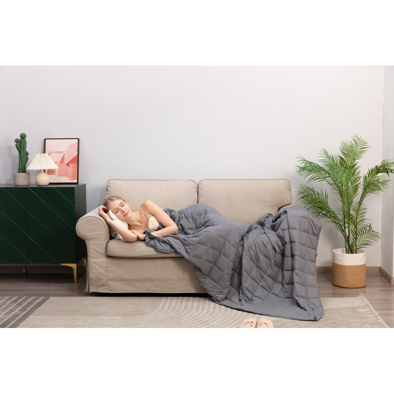 Couverture lestée avec perles de verre de qualité supérieure, couverture lourde respirante et rafraîchissante, Très grand lit