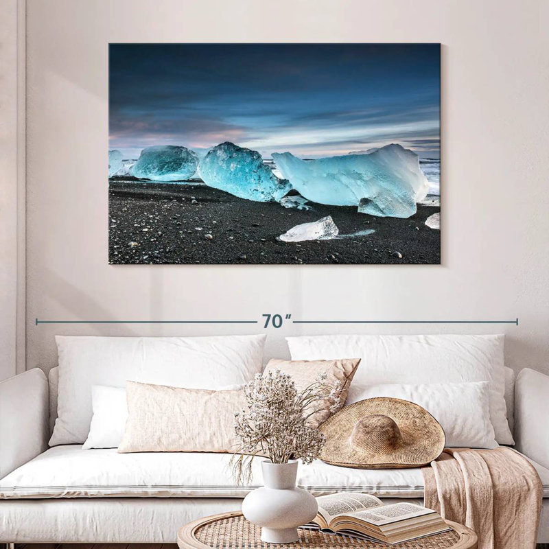 Alvord Ice In Diamond Bay, 32" H x 48" W
