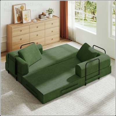 Canapé-lit convertible avec coussin cylindrique