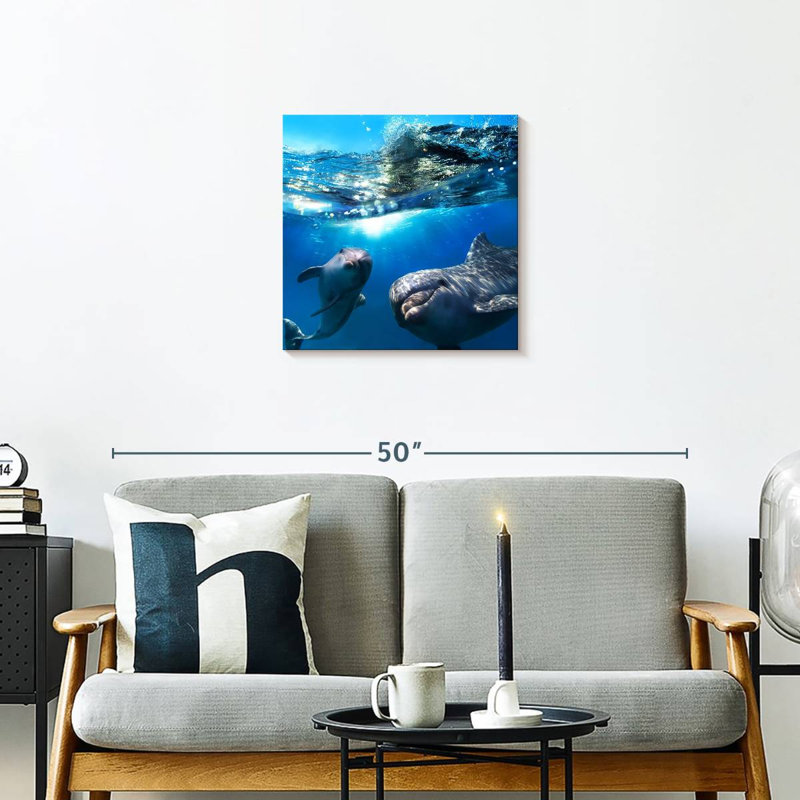 Brampt Playful Dolphins, 20" H x 20" W
