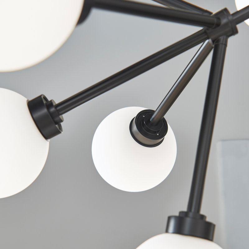 Mara 45 - Light LED Chandelier, Matte Black