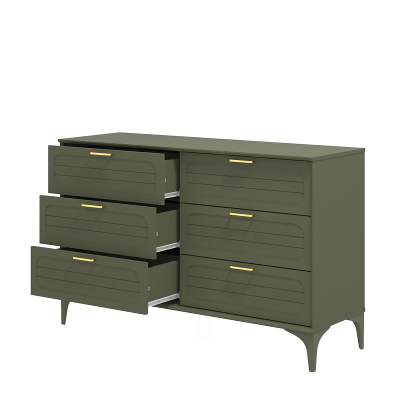 Harrington 6 Drawer Chest , Kale Green