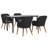 Rectangular 4 - Person 63" Long Dining Set with Cushions