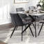 Ensemble de table de salle à manger moderne 5 pièces avec 4 chaises de salle à manger grises-328711099