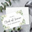 Carte de mariage verdure feuillage
