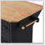 56 Inch Rustic Rolling Kitchen Island with Drop Leaf, Power Outlet, and Ample Storage on Wheels