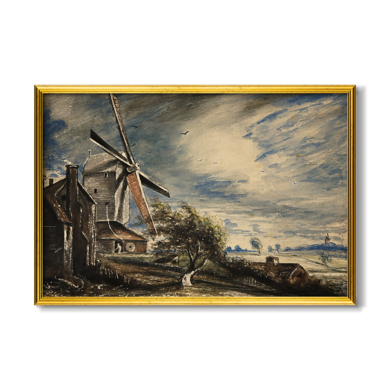Un moulin près de Colchester, v. 1833 - John Constable - Toile encadrée sur mesure, Dimensions intérieures 24 po x 34 po
