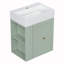 Meuble-lavabo de salle de bain avec lavabo en céramique-296089564