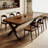 Solid wood rectangular dining table-176882272