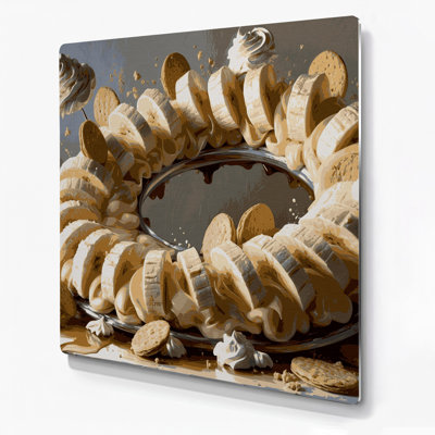 Dessert à la banane, art mural gris en métal