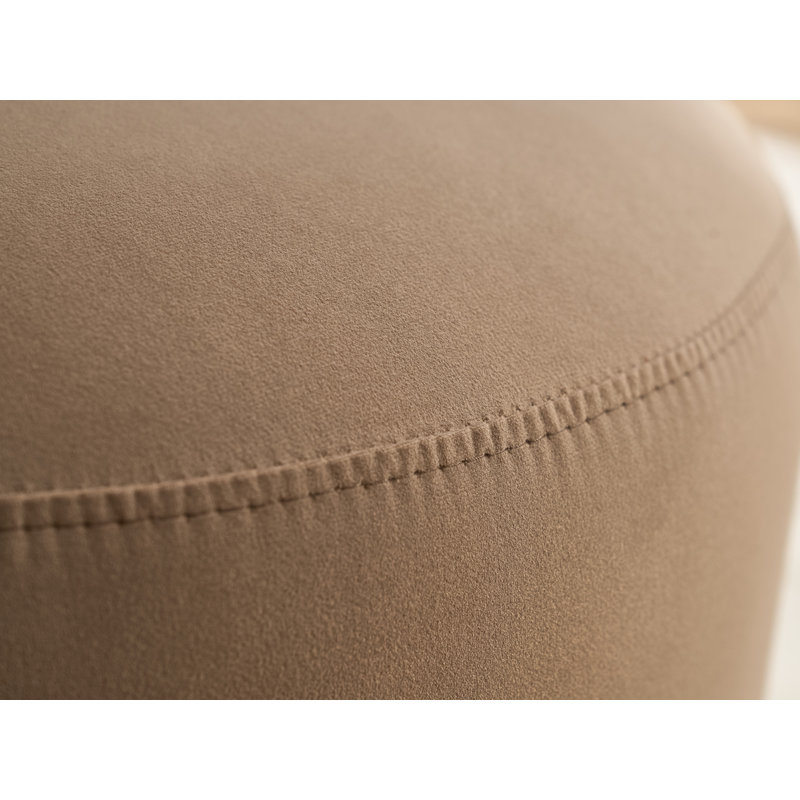 Velvet Swivel Barrel Chair, Brown