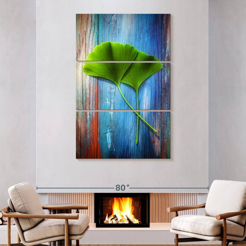 Harnek Gingko Green Leaves, 74'' H x 48'' W