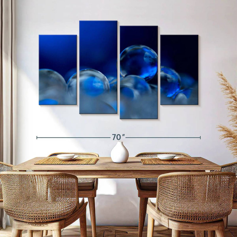 Avery Bubbly Deep Blue, 42" H x 68" W