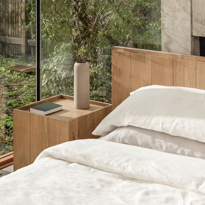 Plank Solid Wood Bed, Queen