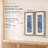Corradina Blue Seashell Mosaic Wall Art Panel Set with Champagne Frame - Handcrafted 2 Piece Vertical Coastal Decor 17.75" x 8.75"