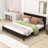 Wooden Platform Bed with Tapered Legs and Headboard-719084267-719084264