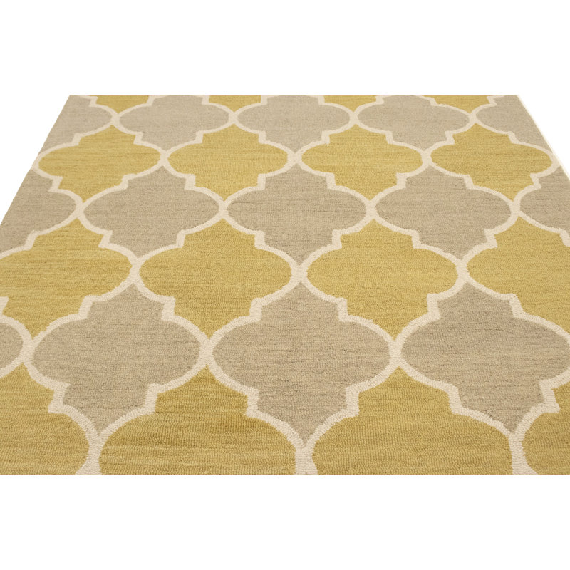 Tapis oriental beige et doré moderne 5 X 8