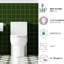 Toilette 1,28, économie d'eau, blanc brillant 003, siège confortable, une pièce, séduisant