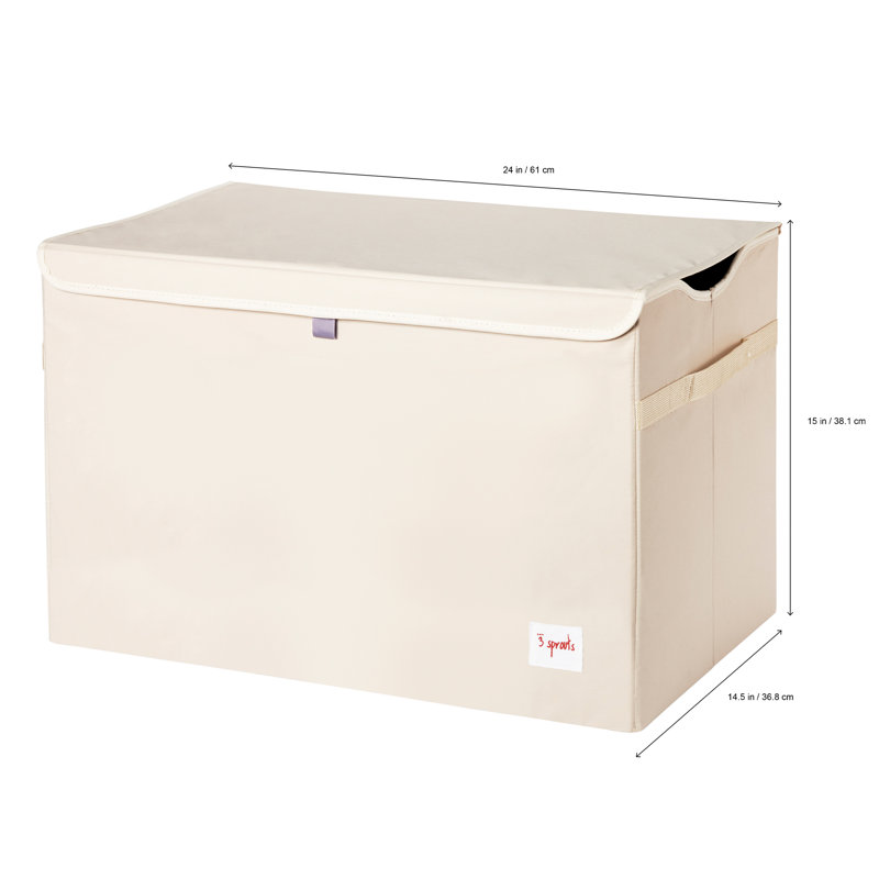 3 Sprouts Collapsible Toy Chest Storage Bin for Kid's Playroom, Lion