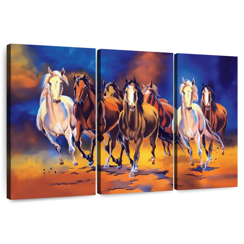 Vaastu Horses, 42" H x 65" W