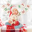 2Pcs Bannière de Noël en toile de jute feutrée Merry Christmas Banner