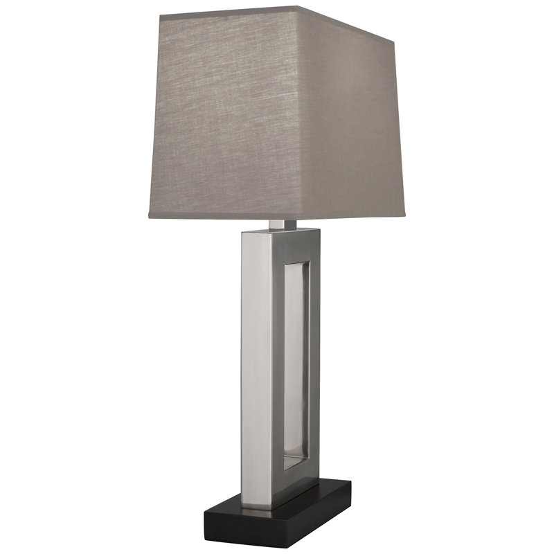 Doughnut Table Lamp, Antique Silver/Ebony