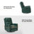 Chikako Genuine Leather Swivel Rocker Manual Recliner-78550775