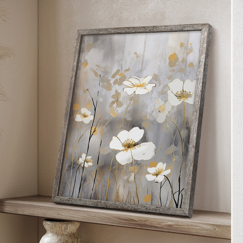 Reproduction encadrée FLORAL Series CDxxIV - bois massif, H 11 po x l 9 po