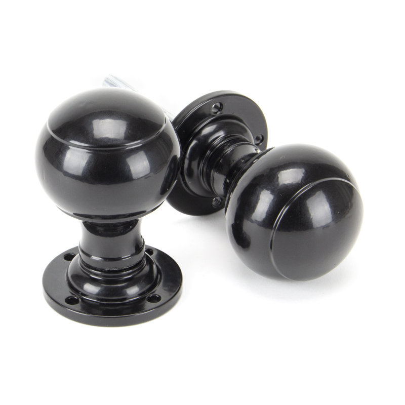Regency Mortice/Rim Knob Set, Black