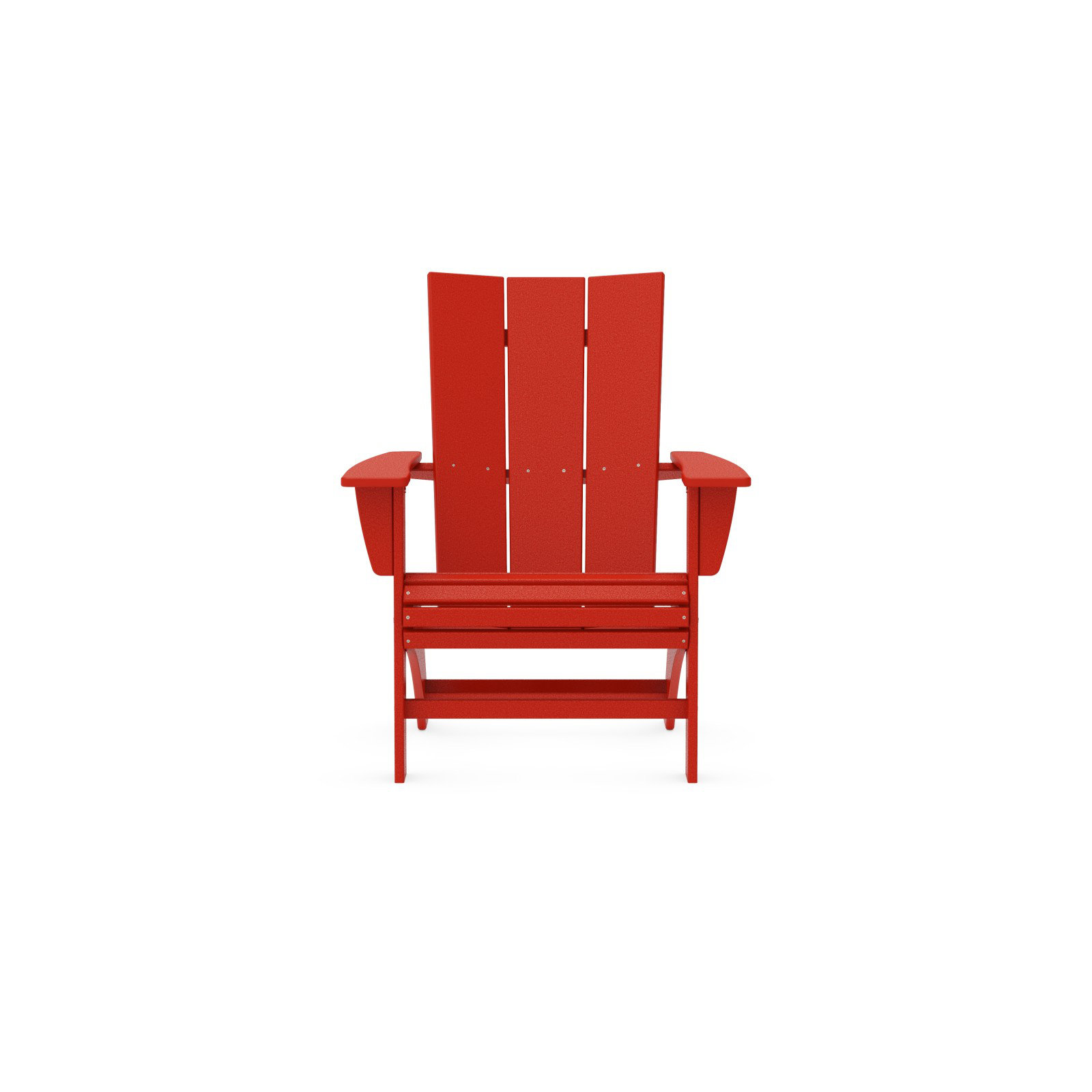 POLYWOOD Modern Curveback Adirondack Chair, Sunset Red