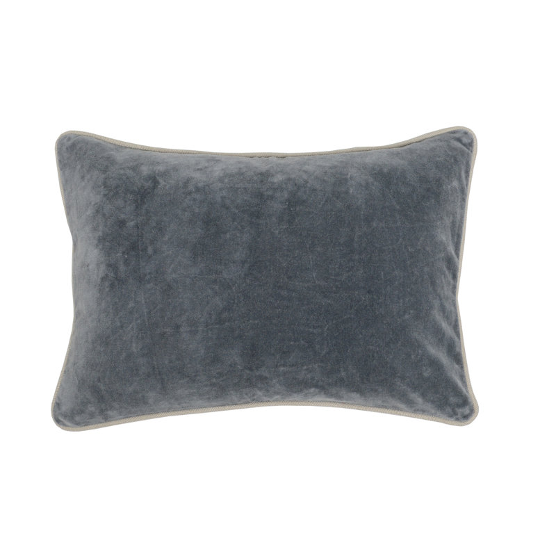 Harriet Pillow Cover & Insert, Rectangle 14"H x 20"W, Dark Gray