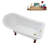 58" Streamlin Clawfoot Tub,Tray,Drain, Clawfeet-101628930-102219863