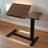 Adjustable Bedside Stand - Table With Wheels, Tilting Tray For Laptop And Relaxation, Walnut Black, Versatile Accessory Folding Mobile Desk Height, Mother's Day Surprise