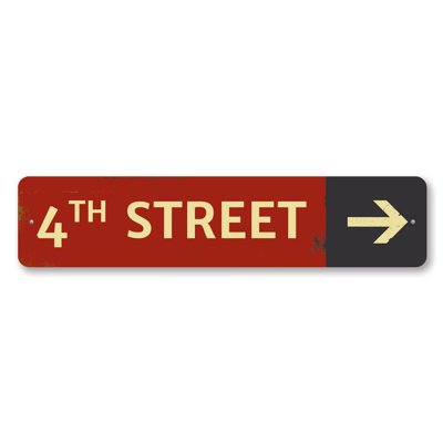 Street Name Directional Arrow Custom Aluminum Sign