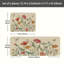 Tapis de cuisine beige à motif de libellules florales, ensemble de 2 tapis de chalet pour la cuisine et la salle à manger