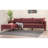 Claret Red Corner Sofa, 108.3 x 33.5 x 64.9 inches | Solid Wood/MDF Frame, 100% Polyester Fabric | 28 DNS Foam for Comfort, Easy Clean | Stylish & Modern Design for Living Room or Family Room-908313478
