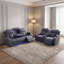 Ensemble de 2 sièges de cinéma maison avec porte-gobelets, ensemble de canapé inclinable électrique en cuir beige, chargeur sans fil, éclairage à DEL, rangement caché et lampes de lecture-1029149739