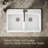 33" L x 22" W x 9-5/8" Top-Mount Double-Equal Kitchen Sink-11013542-19195759