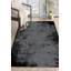 Camfort Black Striped Digital Print Cotton Polyester Non-Slip Area Rug-776757990