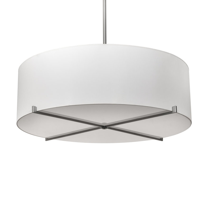 Cilindro 8 - Light Nickel Shaded Pendant
