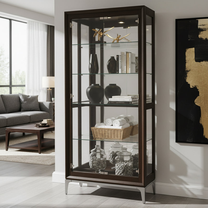 Sheena Dining Cabinet, Aged Mocha